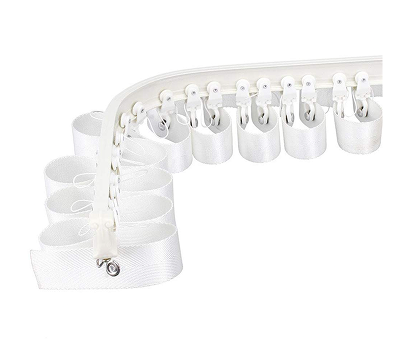 Arabian ripple-fold curtain track with decorative wave pleat design